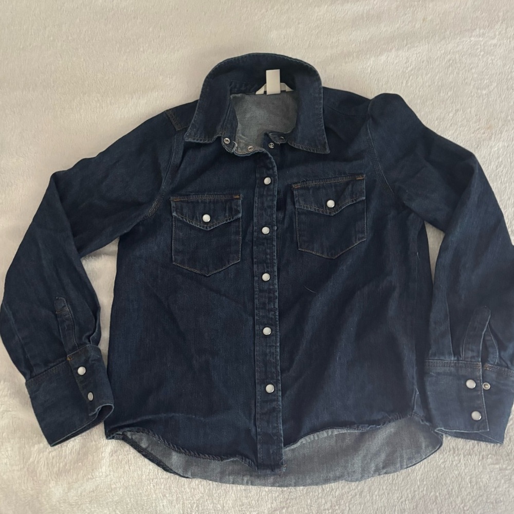 H&M Indigo Denim button down Top